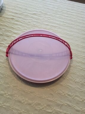 Vintage Tupperware Snack Carrier with Red Handle